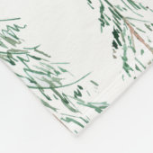 Waterverf kerstbomen. Winterbos. Fleece Deken (Hoek)