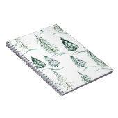 Waterverf kerstbomen. Winterbos. Notitieboek (Rechterzijde)