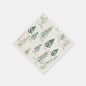 Waterverf kerstbomen. Winterbos. Servet (Hoek)