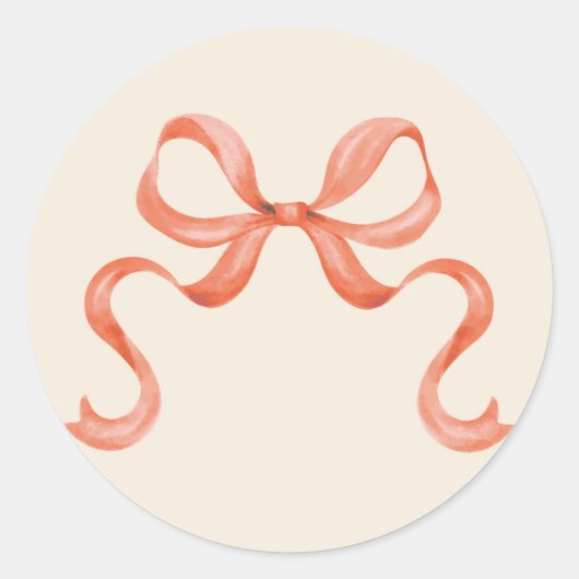 Waterverf Kerstboog Sticker - Rood (Voorkant)