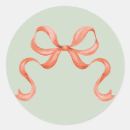 Waterverf Kerstboog Sticker - Rood