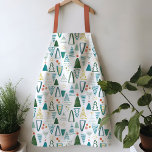 Waterverf kerstboom Apron Schort<br><div class="desc">Dit feestelijke geschenk is perfect voor kerstkeuken,  bakken en bakken! Met een mooi kleurenschema van waterverf kerstbomen. Maakt een groot geschenk en feestelijk decor in de feestdagen!</div>