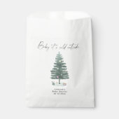 Waterverf kerstboom baby shower bedankzakje (Voorkant)