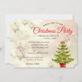 Waterverf kerstboom, Bokeh Corporate Party Kaart (Voorkant)