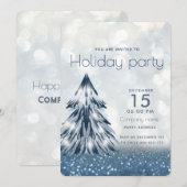 Waterverf kerstboom bokeh vakantie bedrijf kaart (Voorkant / Achterkant)