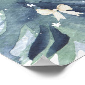 Waterverf kerstboom boog Baby shower Poster (Hoek)