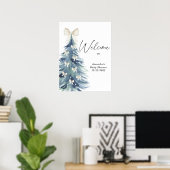 Waterverf kerstboom boog Baby shower Poster (Thuiskantoor)