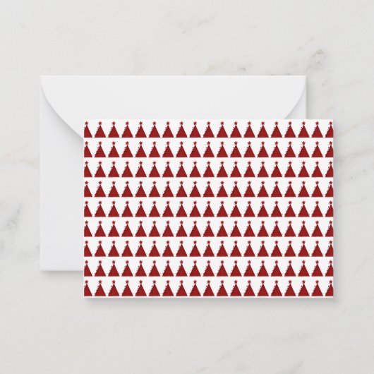 Waterverf kerstboom budgettaire paring notitiekaartje (Achterkant)