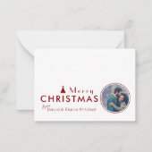 Waterverf kerstboom budgettaire paring notitiekaartje (Voorkant)