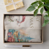 Waterverf Kerstboom & Cadeaus Vrolijk Kerstfeest Tissuepapier (Geschenk)