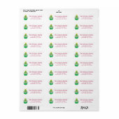 Waterverf kerstboom cupcake retouradres etiket (Full Sheet)