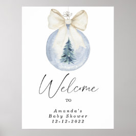Waterverf kerstboom decoratie baby shower