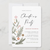 Waterverf kerstboom Elegant vakantiefeest Kaart (Voorkant)