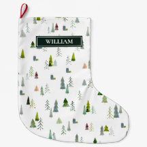 Waterverf kerstboom en cadeaudoos op maat