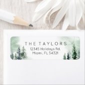 Waterverf kerstboom etiket (Insitu)