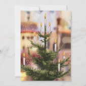 Waterverf kerstboom feestdagenkaart (Voorkant)