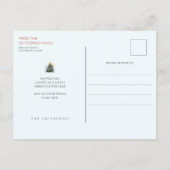 Waterverf kerstboom feestdagenkaart (Achterkant)