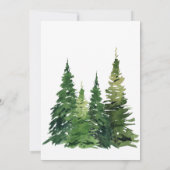 Waterverf kerstboom feestelijke bruiloft kaart (Achterkant)