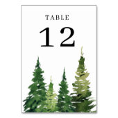 Waterverf kerstboom feestelijke liefde bruiloft kaart (Voorkant)