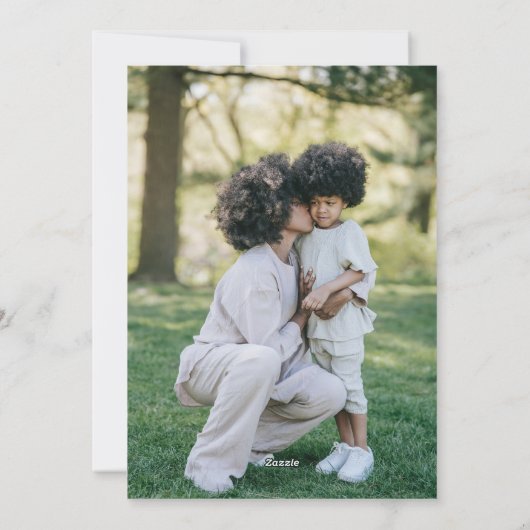 Waterverf kerstboom | Foto | Custom Feestdagenkaart (Achterkant)