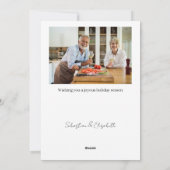 Waterverf kerstboom foto gepersonaliseerd feestdagenkaart (Achterkant)