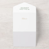 Waterverf kerstboom foto kerst all in one uitnodiging (Buitenkant)