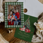 Waterverf Kerstboom Foto Kerst Kaart<br><div class="desc">Verspreid feestvreugde met deze sierlijke waterverf kerstboom, met foto kerst Kaart. Deze prachtig eenvoudige vakantiepas is de perfecte manier om de groeten van uw seizoen te sturen. Eenvoudig om de begroeting te personaliseren en de lettertypen naar wens te bewerken. Deze grillige kerstkaart op maat is een charmante manier om je...</div>