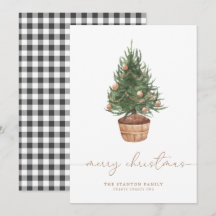 Waterverf kerstboom Gingham |