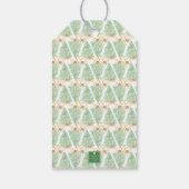 Waterverf Kerstboom Grandmillennial Cadeaulabel (Achterkant)