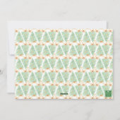 Waterverf Kerstboom Grandmillennial Foto Feestdagenkaart (Achterkant)