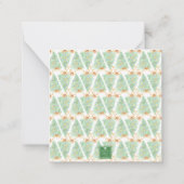 Waterverf Kerstboom Grandmillennial Notitiekaartje (Achterkant)