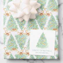 Waterverf Kerstboom Grandmillennial