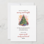 Waterverf kerstboom | Groeten van het seizoen Feestdagenkaart (Achterkant)