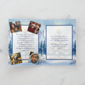 Waterverf kerstboom in de bergen Foto Feestdagen Kaart (Binnen)