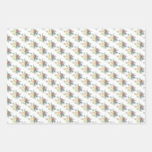 Waterverf kerstboom inpakpapier vel (Voorkant 3)