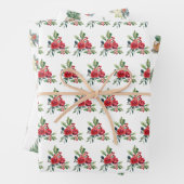 Waterverf kerstboom inpakpapier vel (In situ)