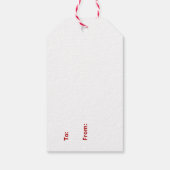 Waterverf kerstboom Label Cadeaulabel (Achterkant)