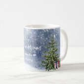 Waterverf 🎄 kerstboom lantaarn geschenken koffiemok (Voorkant rechts)