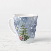 Waterverf 🎄 kerstboom lantaarn geschenken latte mok (Linkerhoek)