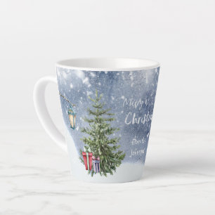 Waterverf 🎄 kerstboom lantaarn geschenken latte mok