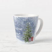 Waterverf 🎄 kerstboom lantaarn geschenken latte mok (Rechterhoek)