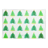 Waterverf kerstboom magische vakantie kussensloop (Achterkant)