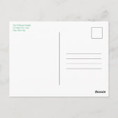 Waterverf kerstboom met goudsneeuw briefkaart (Achterkant)