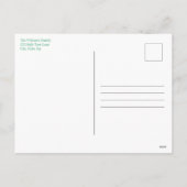 Waterverf kerstboom met goudsneeuw feestdagenkaart (Achterkant)