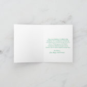 Waterverf kerstboom met goudsneeuw kaart (Binnen)