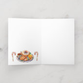 Waterverf kerstboom met jingle bells, folie wenskaart (Binnenlaag)