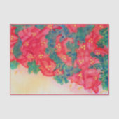 Waterverf kerstboom met Poinsettias Tissuepapier (Voorkant)