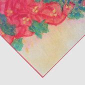 Waterverf kerstboom met Poinsettias Tissuepapier (Detail)