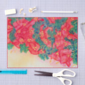 Waterverf kerstboom met Poinsettias Tissuepapier (Craft)