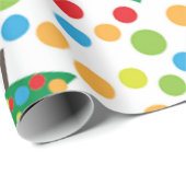 Waterverf kerstboom met rode stippen cadeaupapier (Rol Hoek)